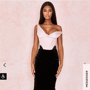 GIUSEPPINA 
BLUSH SATIN BUSTIER CORSET HOUSE OF CB